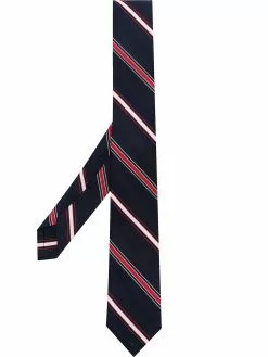 Thom Browne diagonal stripe patterned tie