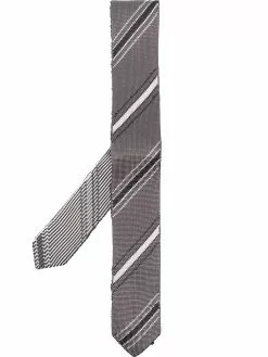 Thom Browne diagonal stripe knitted tie