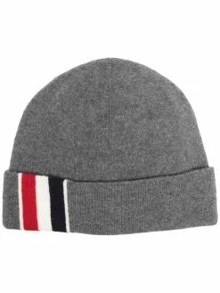 Thom Browne stripe detail merino beanie