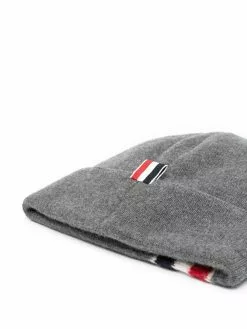 Thom Browne stripe detail merino beanie