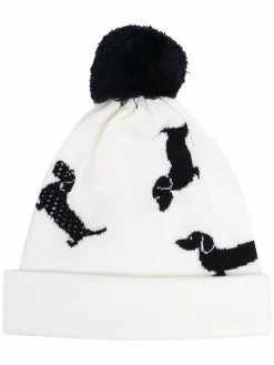 Thom Browne pompom detail dog beanie