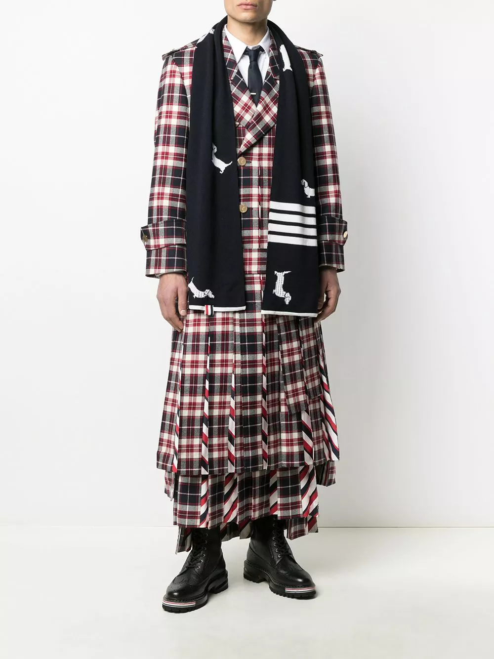 Thom Browne Hector wool scarf scarves of men 2 Thom Browne Hector wool scarf