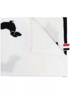 Thom Browne Hector motif wraparound scarf