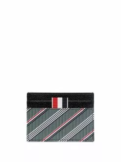 Thom Browne RWB stripe leather cardholder