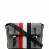 Thom Browne striped felt messenger bag