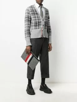 Thom Browne RWB stripe clutch bag