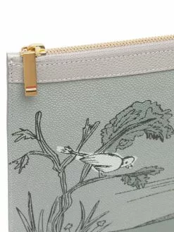 Thom Browne illustration-print clutch bag