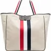 Thom Browne striped canvas tote bag