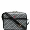 Thom Browne striped messenger bag