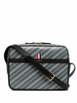 Thom Browne striped messenger bag