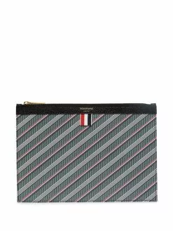 Thom Browne striped clutch bag