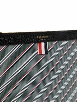 Thom Browne striped clutch bag