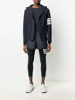 Thom Browne half-zip hooded performance jacket
