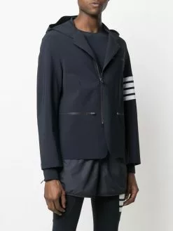 Thom Browne half-zip hooded performance jacket