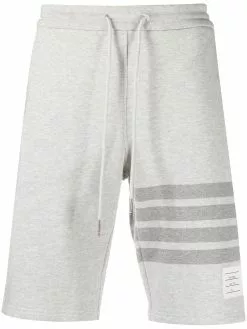 Thom Browne 4-Bar motif drawstring track shorts
