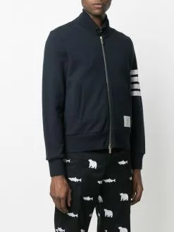 Thom Browne 4-Bar stripe zip-up sweatshirt