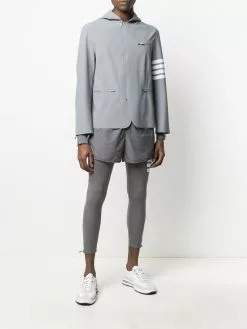 Thom Browne 4-Bar stripe lightweight compression jacket