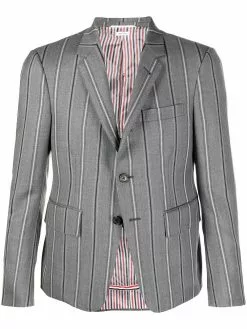 Thom Browne stripe-pattern single-breasted blazer jacket
