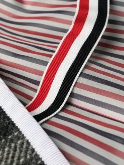 Thom Browne check-pattern tie-waist coat