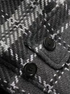 Thom Browne check cashmere single-breasted coat