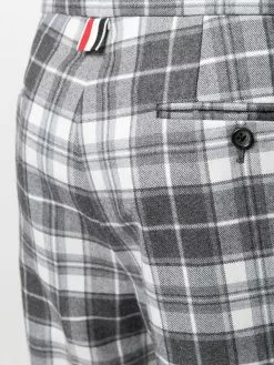 Thom Browne tartan check wool trousers