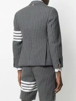 Thom Browne four-bar knitted blazer