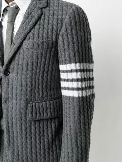 Thom Browne four-bar knitted blazer