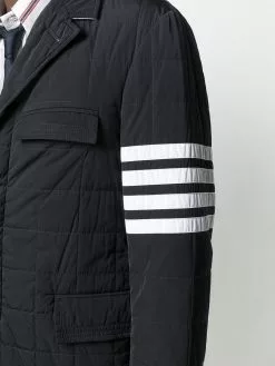 Thom Browne 4-Bar motif padded tailored coat