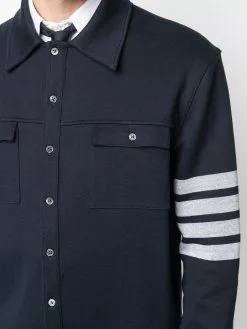 Thom Browne 4-Bar buttoned shirt jacket