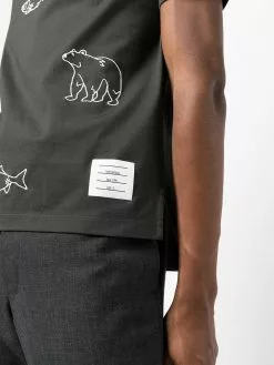 Thom Browne embroidered animal-motif T-shirt