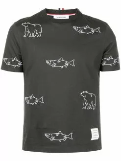 Thom Browne embroidered animal-motif T-shirt