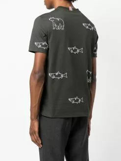 Thom Browne embroidered animal-motif T-shirt
