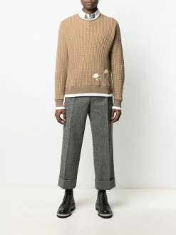 Thom Browne waffle knit bear jumper