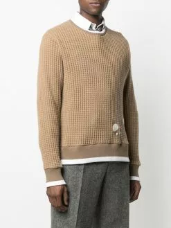 Thom Browne waffle knit bear jumper