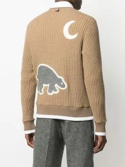 Thom Browne waffle knit bear jumper