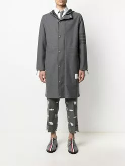 Thom Browne hooded 4-Bar stripe parka