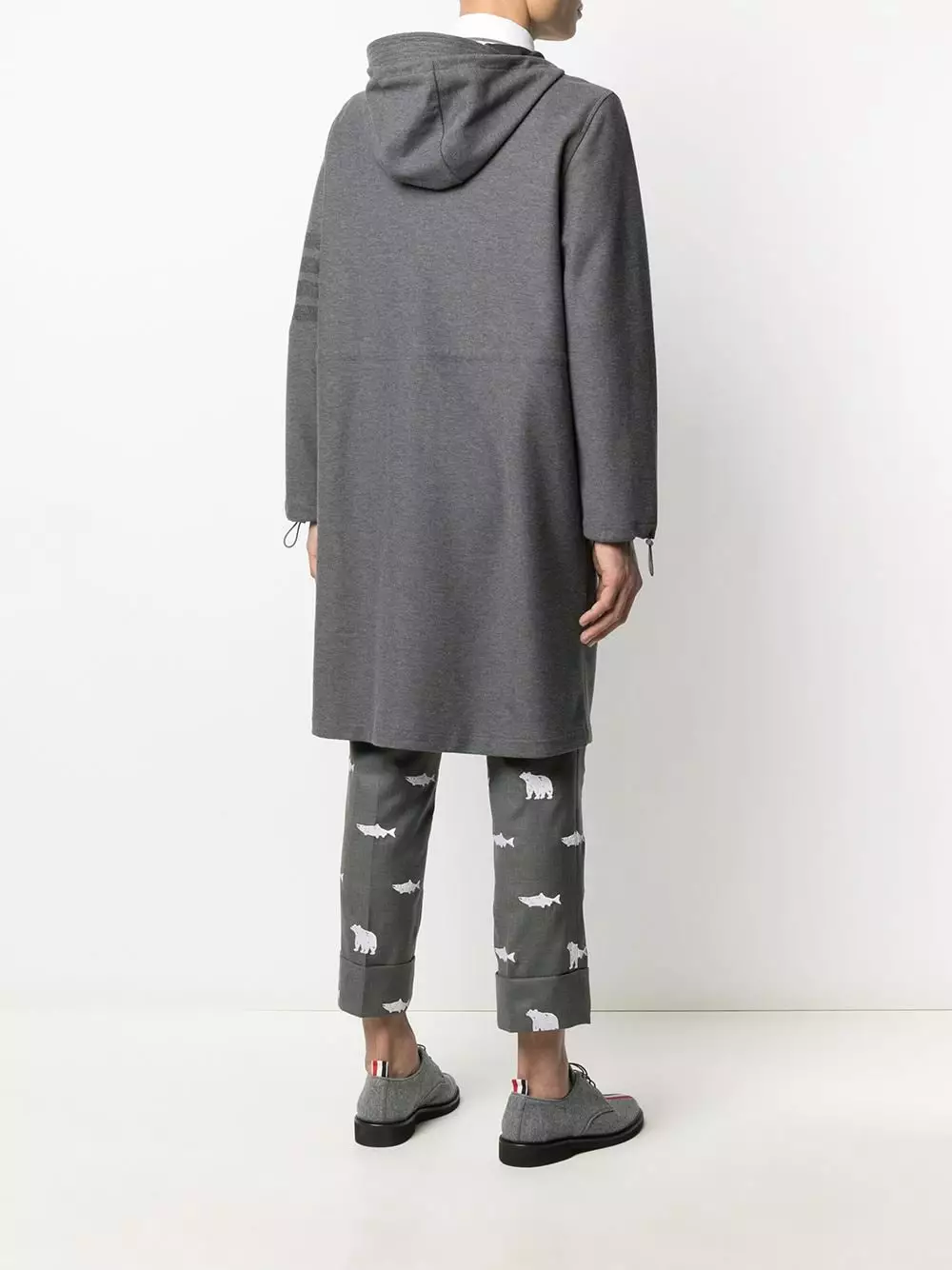 Thom Browne Hooded 4 Bar stripe parka parkas of men 4 Thom Browne hooded 4-Bar stripe parka