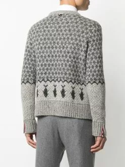Thom Browne intarsia-knit long-sleeve jumper