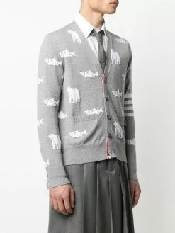 Thom Browne Animal Icon knitted cardigan