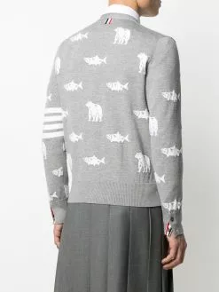Thom Browne Animal Icon knitted cardigan