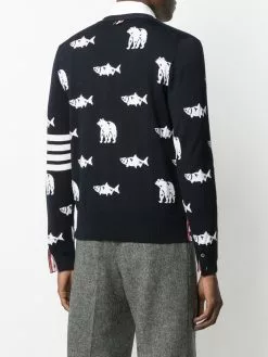 Thom Browne bear fish cardigan