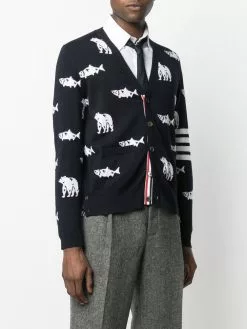 Thom Browne bear fish cardigan