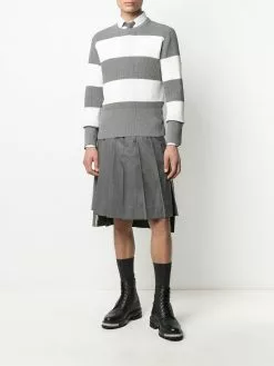 Thom Browne Two tone striped jumper knitted sweaters of men 6 Thom Browne two-tone striped jumper