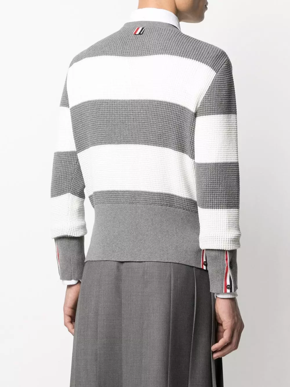 Thom Browne Two tone striped jumper knitted sweaters of men 4 Thom Browne two-tone striped jumper