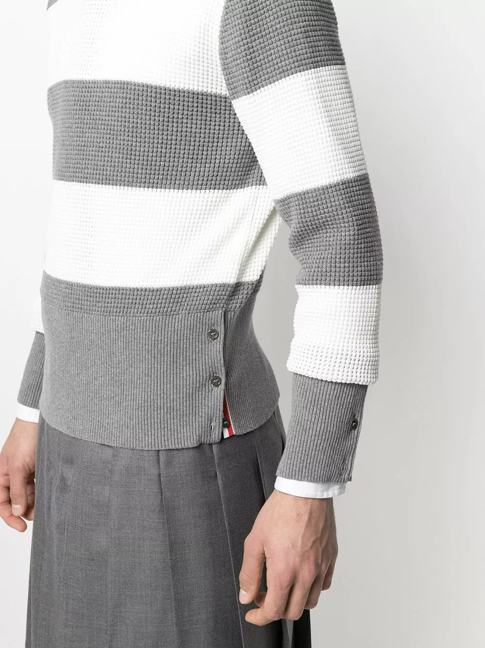 Thom Browne Two tone striped jumper knitted sweaters of men 5 Thom Browne two-tone striped jumper