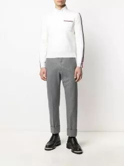 Thom Browne tri-stripe long-sleeve jumper