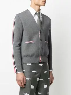 Thom Browne stripe-detailed wool cardigan