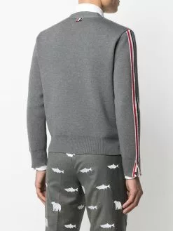 Thom Browne stripe-detailed wool cardigan