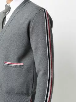 Thom Browne stripe-detailed wool cardigan