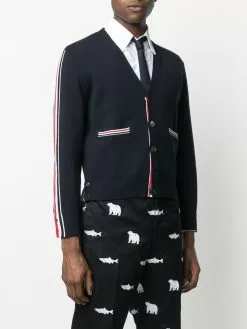 Thom Browne striped merino wool cardigan